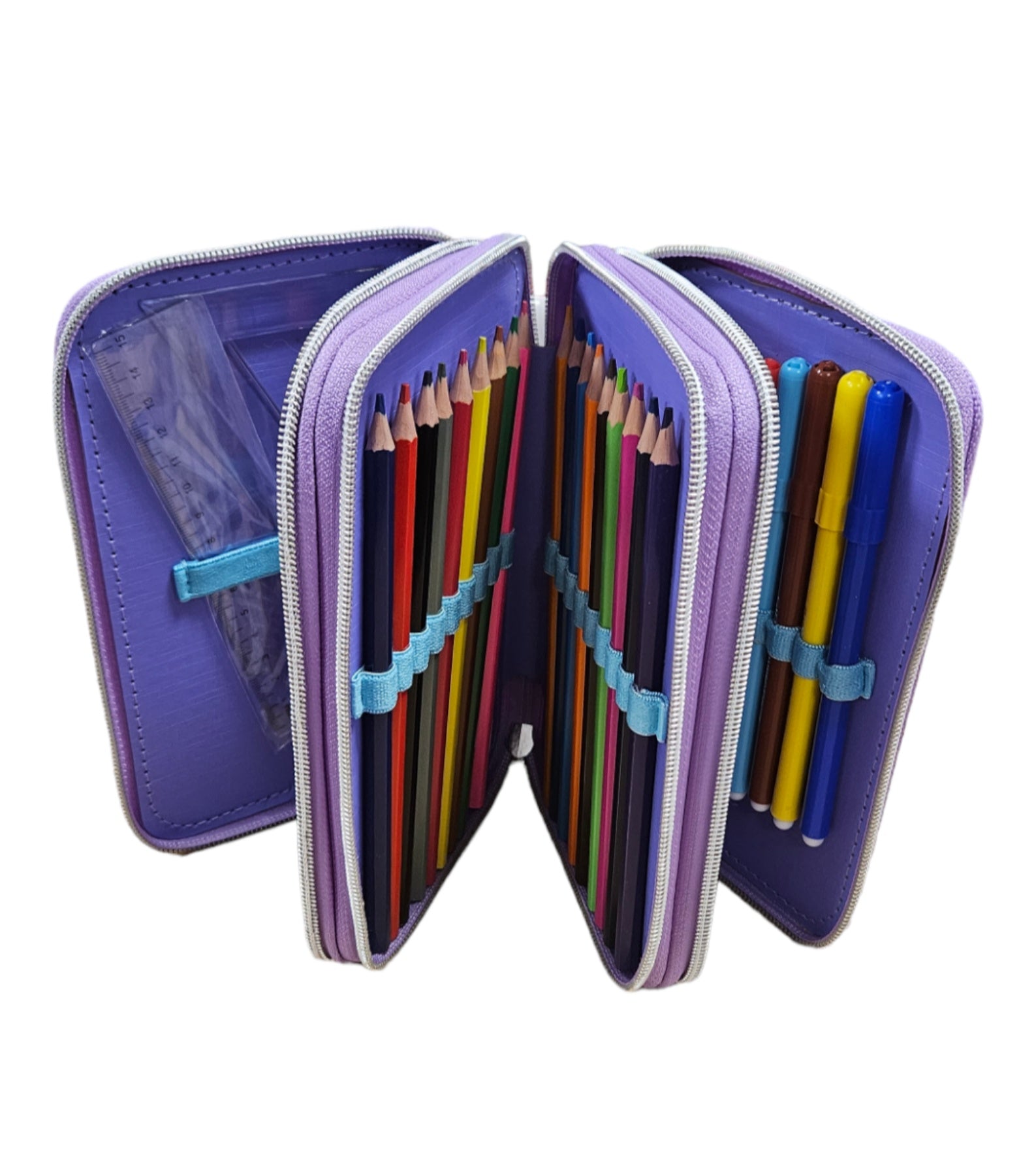 Пълен несесер с 3 ципа и пайети Frozen.